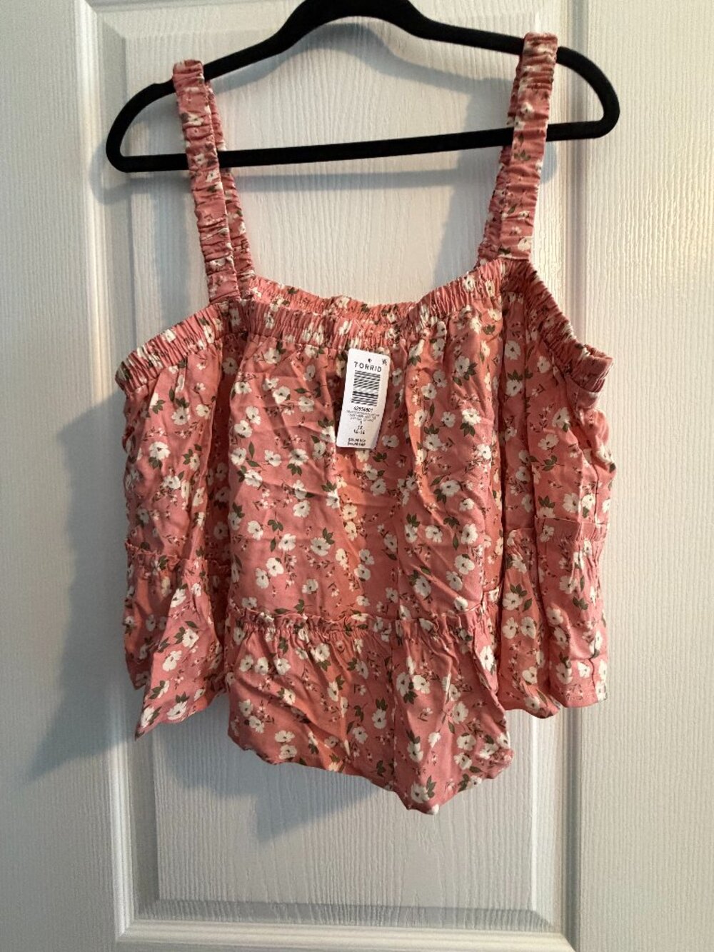 NWT Torrid smocked strap tank top